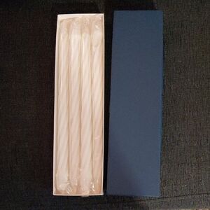 Set of 4 Pure White Spiral Slow Burning Candles